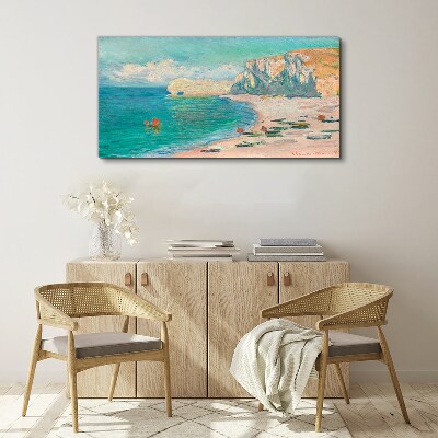 Beach in the Normandy sun Canvas wall art