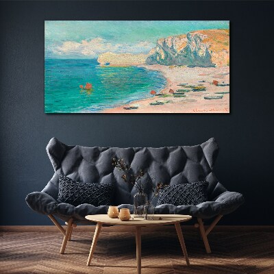 Beach in the Normandy sun Canvas wall art