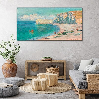 Beach in the Normandy sun Canvas wall art