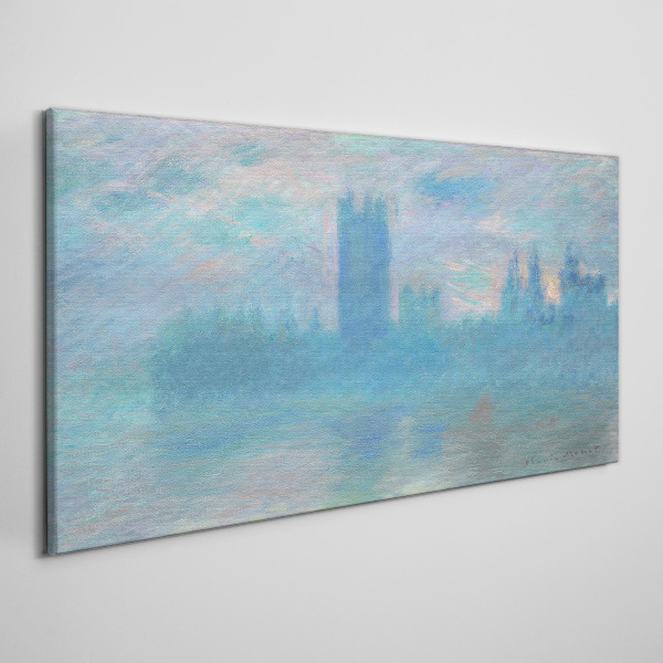Foggy London in the morning Print on canvas