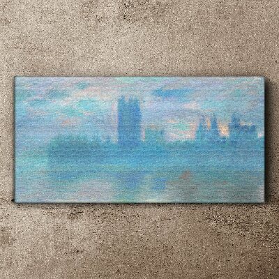 Foggy London in the morning Print on canvas