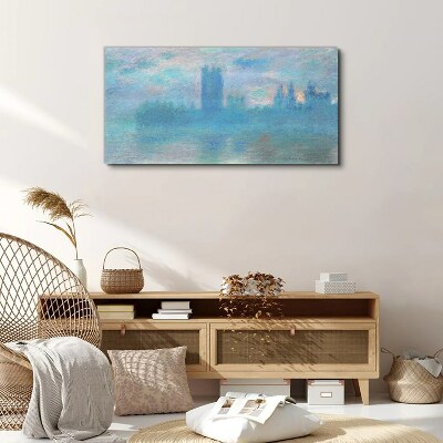 Foggy London in the morning Print on canvas