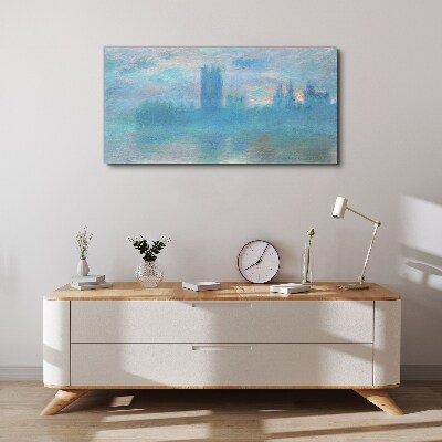 Foggy London in the morning Print on canvas