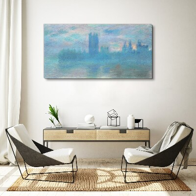 Foggy London in the morning Print on canvas