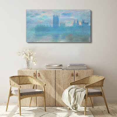Foggy London in the morning Print on canvas