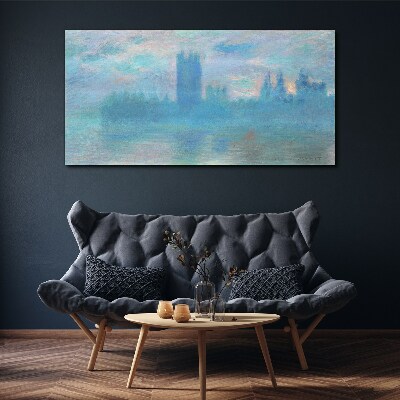 Foggy London in the morning Print on canvas
