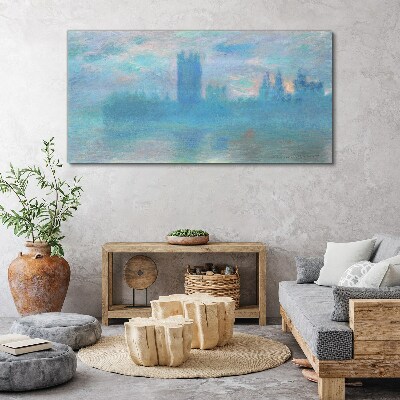 Foggy London in the morning Print on canvas