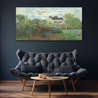 Garden in Montgeron Canvas wall art