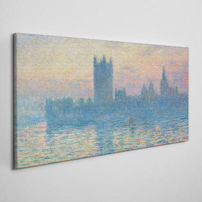 Sunset over London Canvas wall art