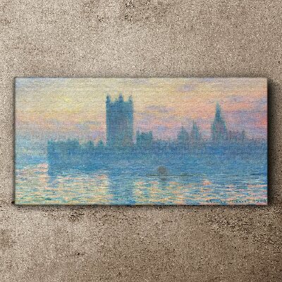 Sunset over London Canvas wall art