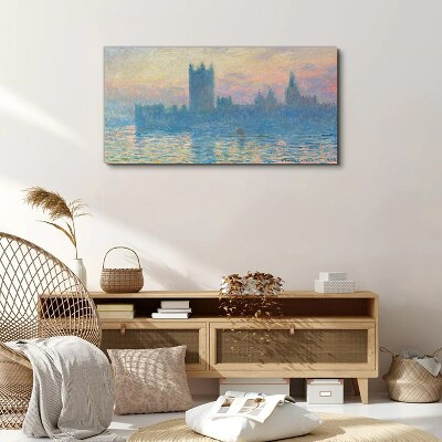 Sunset over London Canvas wall art