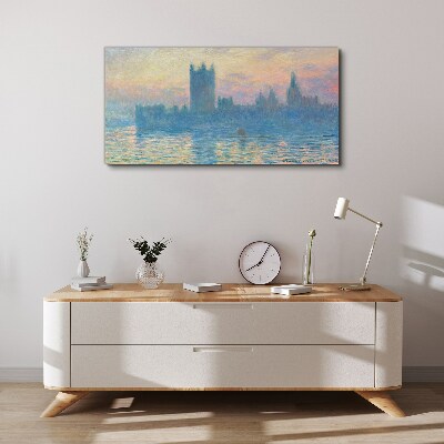Sunset over London Canvas wall art