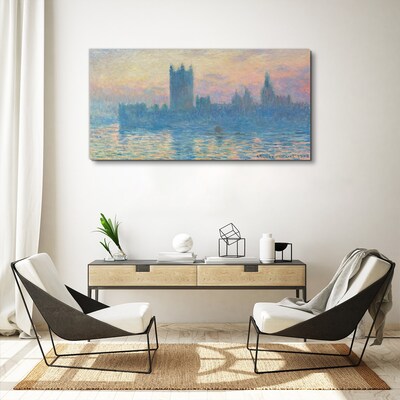 Sunset over London Canvas wall art