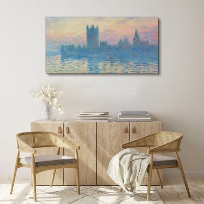 Sunset over London Canvas wall art
