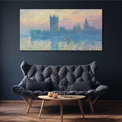 Sunset over London Canvas wall art