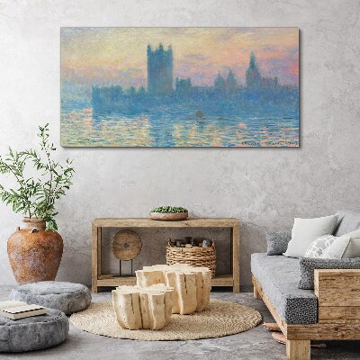 Sunset over London Canvas wall art