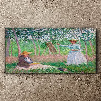 Summer painting outdoors Print on canvas