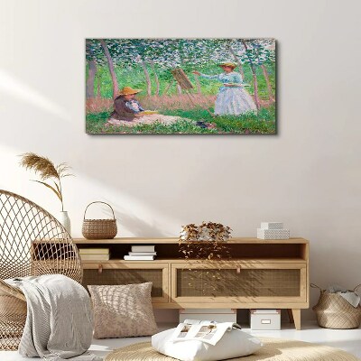 Summer painting outdoors Print on canvas