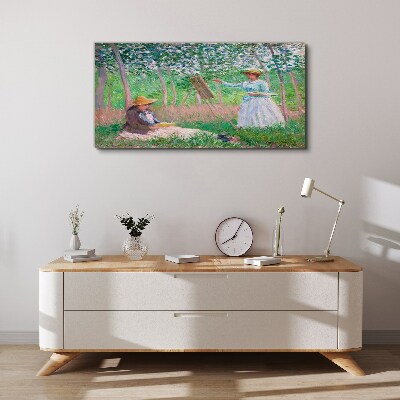 Summer painting outdoors Print on canvas