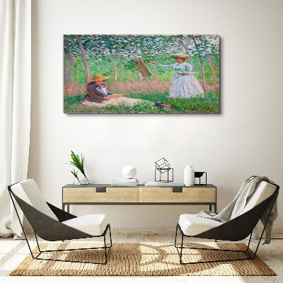Summer painting outdoors Print on canvas