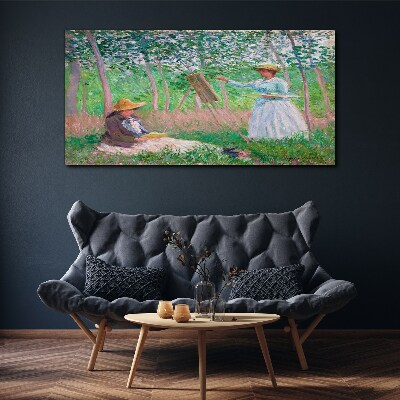 Summer painting outdoors Print on canvas