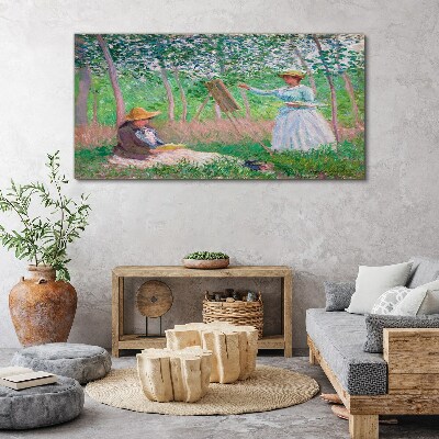 Summer painting outdoors Print on canvas