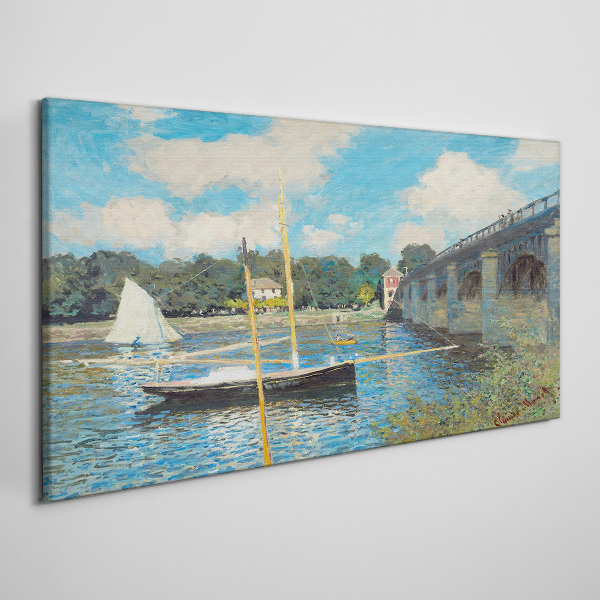 A quiet port on a sunny day Canvas wall art
