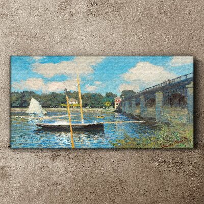 A quiet port on a sunny day Canvas wall art