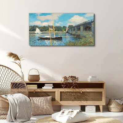 A quiet port on a sunny day Canvas wall art
