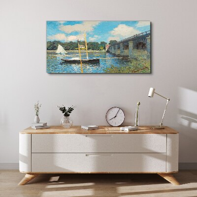 A quiet port on a sunny day Canvas wall art