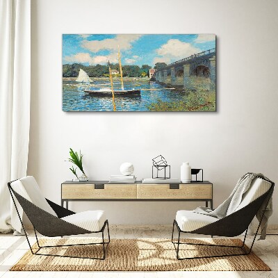 A quiet port on a sunny day Canvas wall art