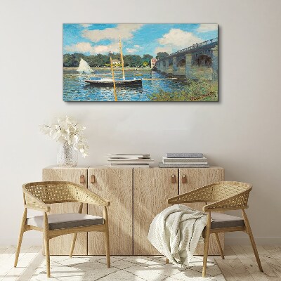 A quiet port on a sunny day Canvas wall art