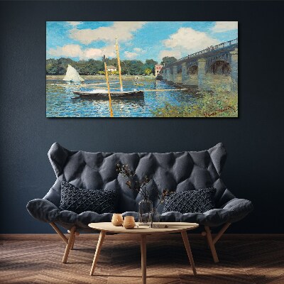 A quiet port on a sunny day Canvas wall art