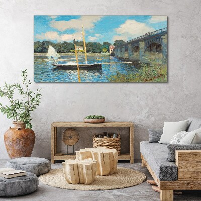 A quiet port on a sunny day Canvas wall art