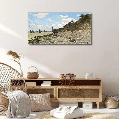 A quiet coast with a lighthouse Print on canvas