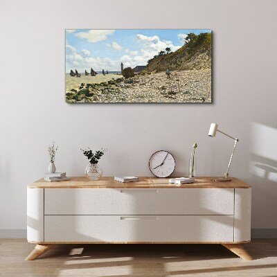 A quiet coast with a lighthouse Print on canvas