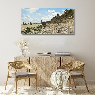 A quiet coast with a lighthouse Print on canvas