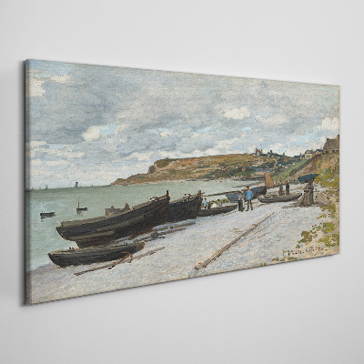 A quiet port on a summer day Print on canvas