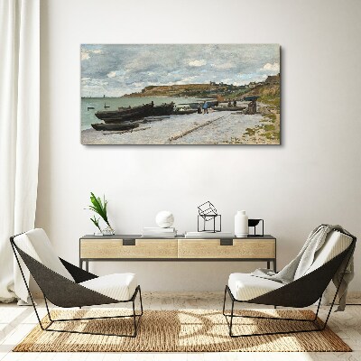 A quiet port on a summer day Print on canvas