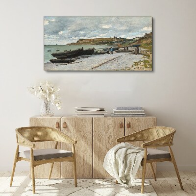 A quiet port on a summer day Print on canvas