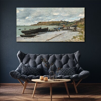 A quiet port on a summer day Print on canvas