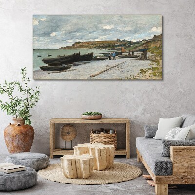 A quiet port on a summer day Print on canvas