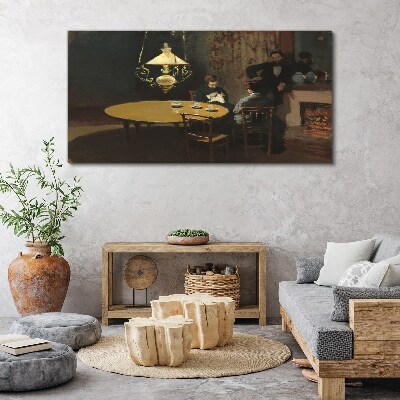 Interior after dinner coins Canvas print