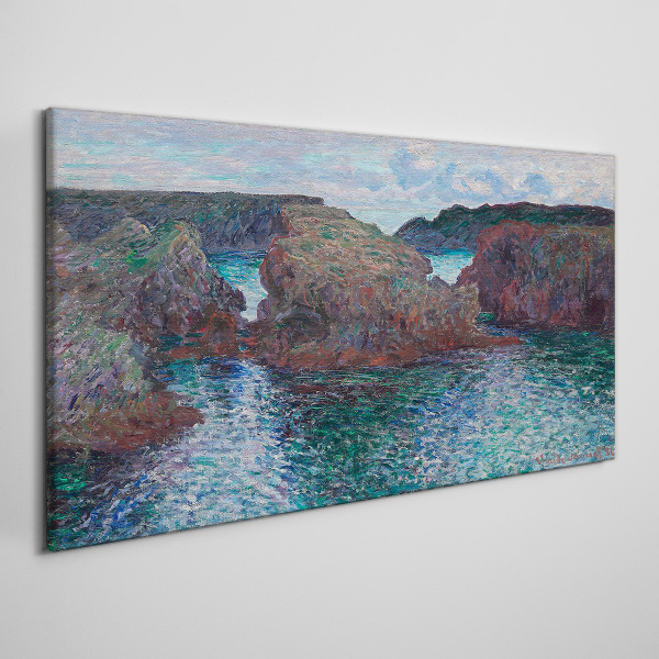 Sea cliffs in daylight Print on canvas