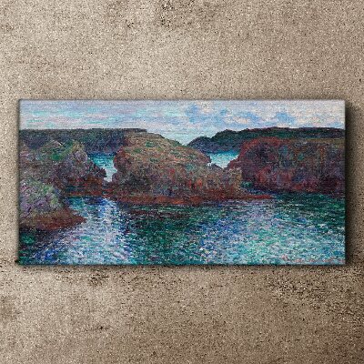 Sea cliffs in daylight Print on canvas
