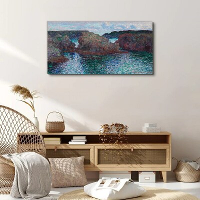 Sea cliffs in daylight Print on canvas
