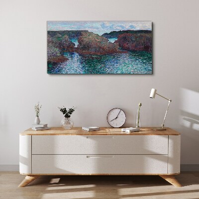 Sea cliffs in daylight Print on canvas