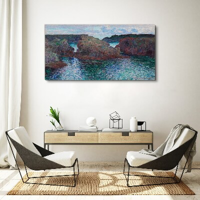 Sea cliffs in daylight Print on canvas