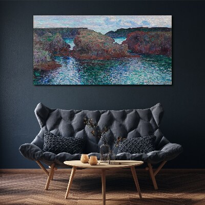 Sea cliffs in daylight Print on canvas