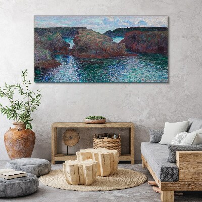 Sea cliffs in daylight Print on canvas
